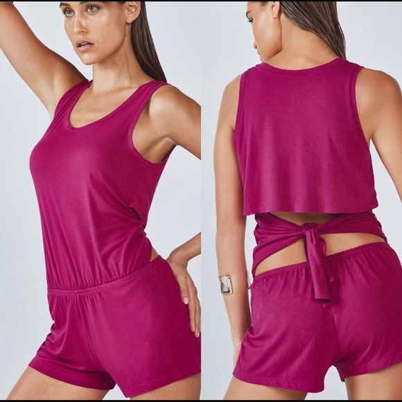 Fabletics Pants - Fabletics Raspberry Lillian Romper Large